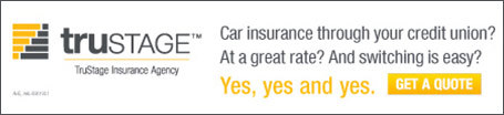 Car insurance through your credit union?  And at a great rate? And switching is easy? Yes. Yes. Yes. Click to get a quote.