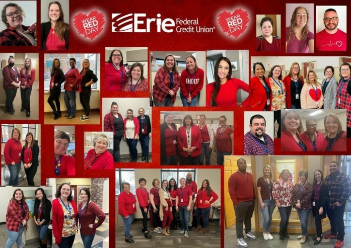 Wear red day collage